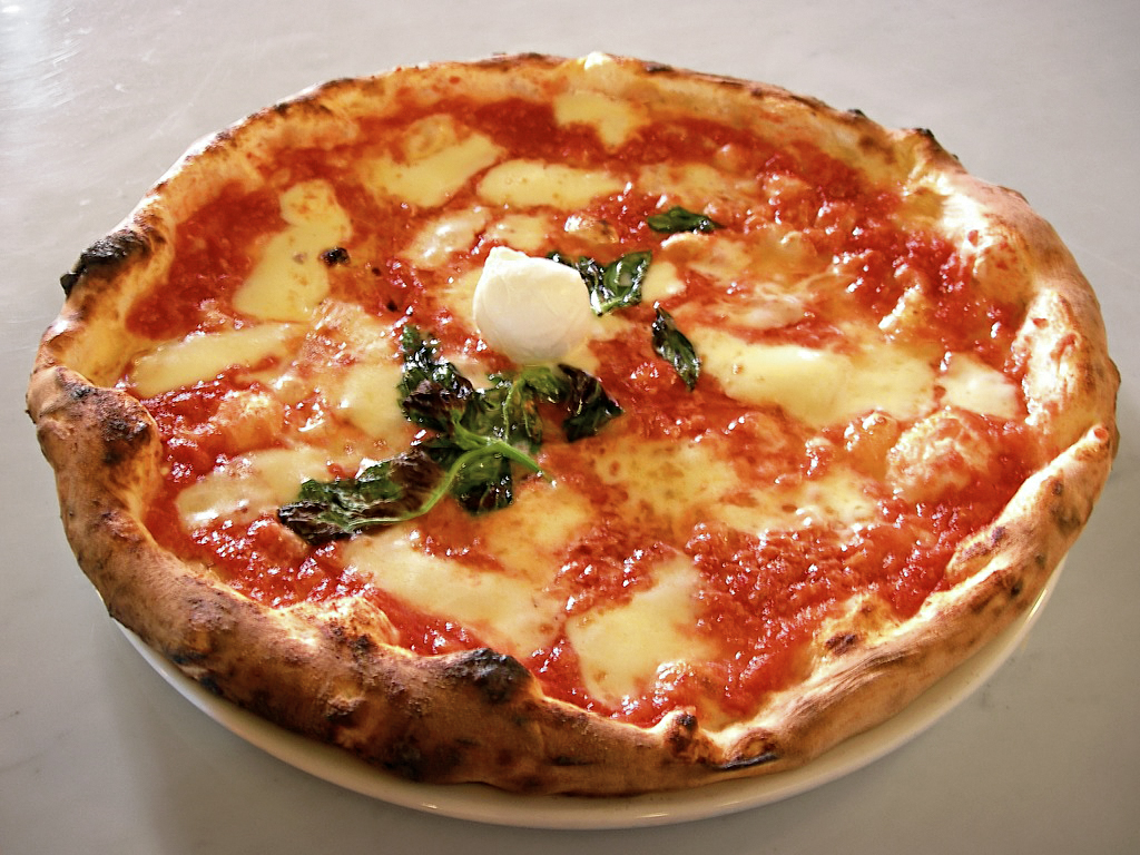 Pizza margherita do catálogo de demonstração